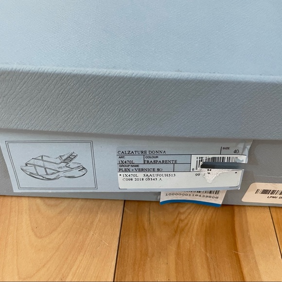 PRADA SANDALS WOMEN PLEXIGLASS TRANSPARENT BLACK - Picture 7 of 8